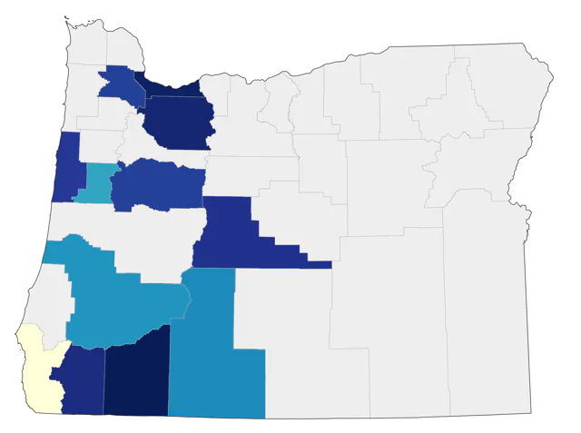 Mandarin Duck county map