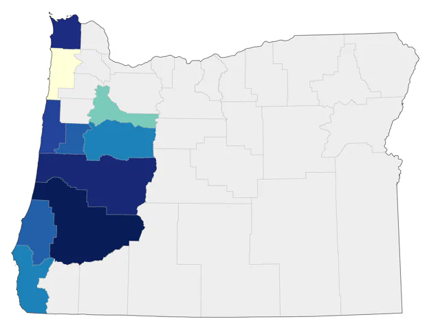 Mountain Plover county map