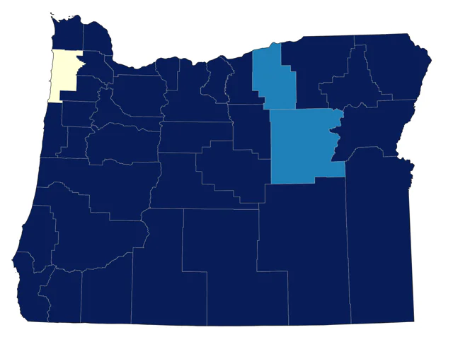 Nashville Warbler county map