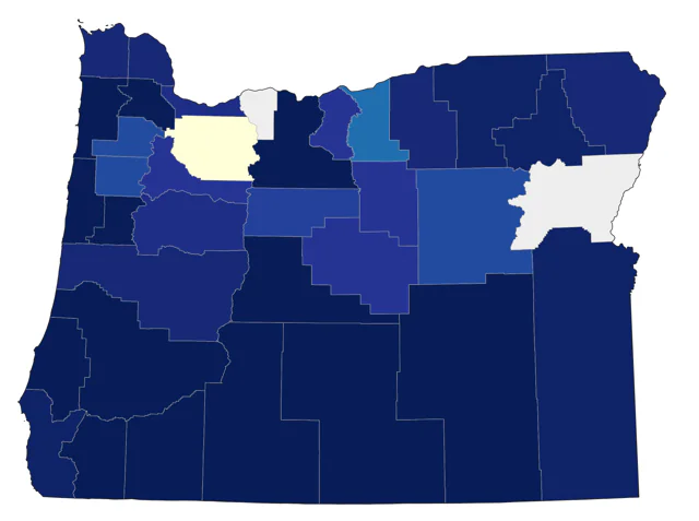 Northern Mockingbird county map