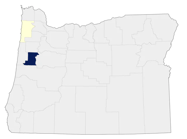 Northern Red Bishop county map