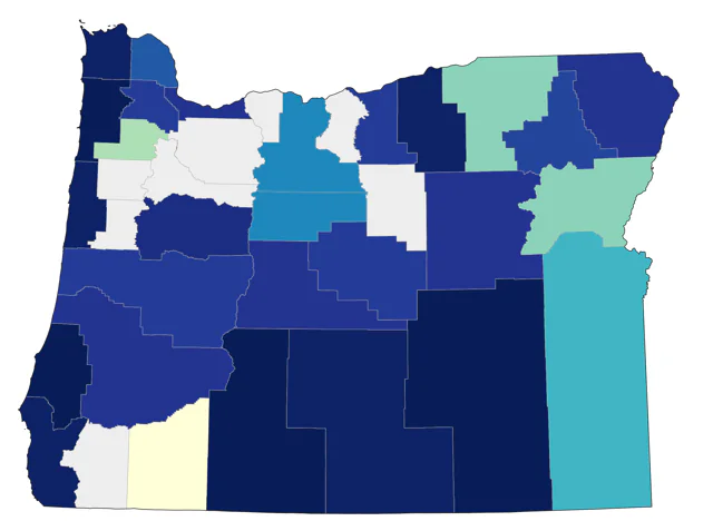 Northern Waterthrush county map