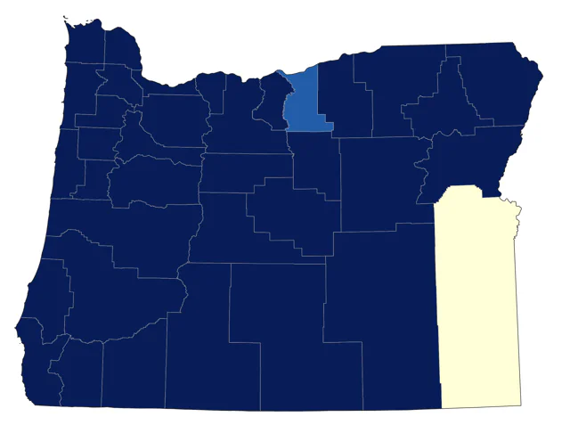 Pacific Wren county map