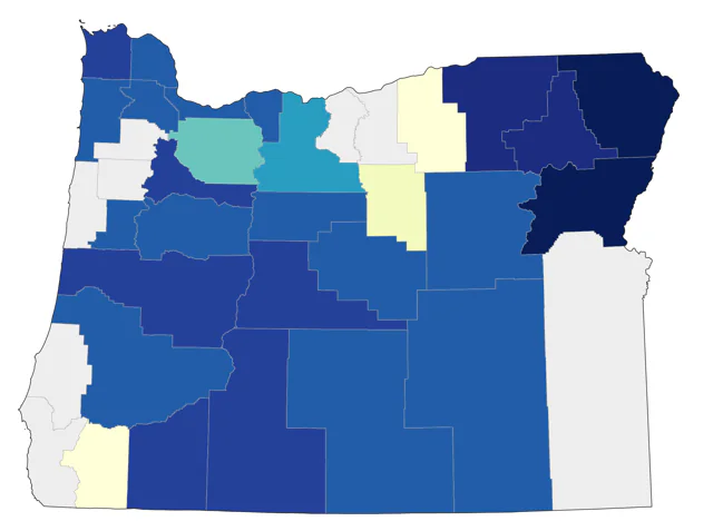 Pine Grosbeak county map