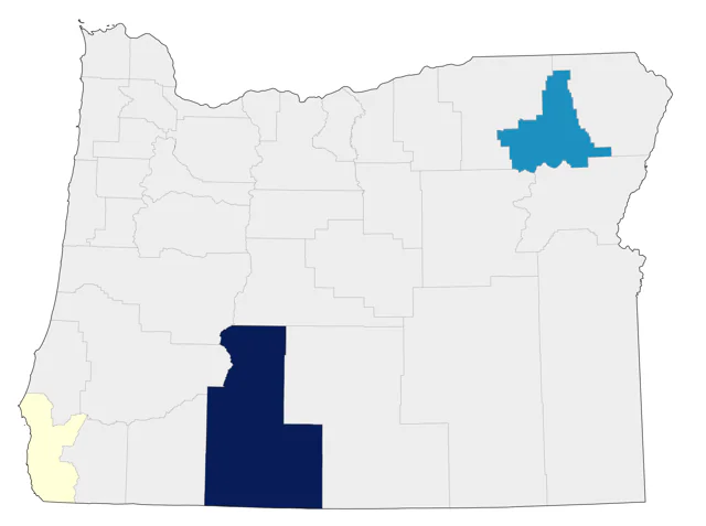 Pine Warbler county map