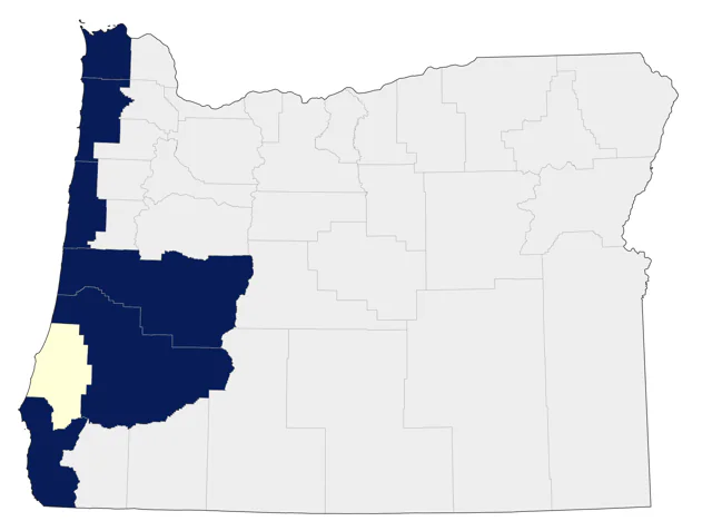 Pink-footed Shearwater county map