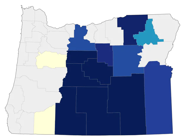 Pinyon Jay county map