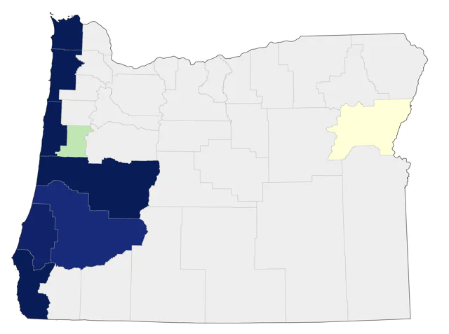 Pomarine Jaeger county map