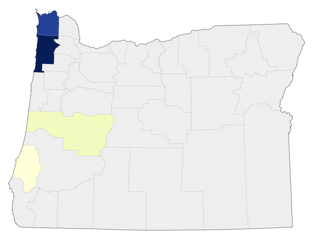 Red-necked Stint county map