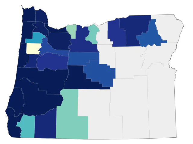 Red-throated Loon county map