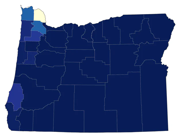 Rock Wren county map