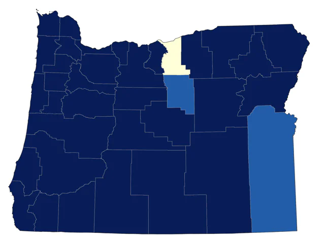 Rufous Hummingbird county map