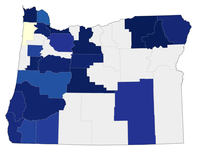 Rusty Blackbird county map