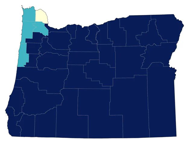 Say's Phoebe county map