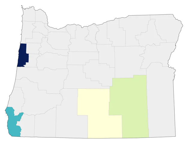 Scarlet Tanager county map
