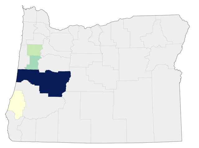Sedge Wren county map