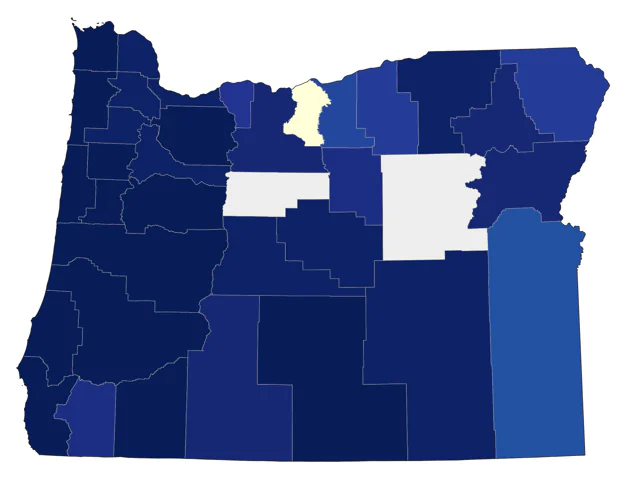 Short-billed Dowitcher county map