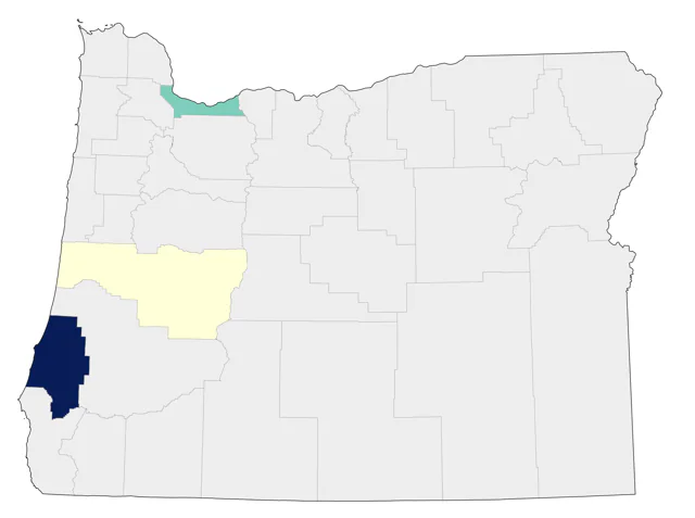 Smith's Longspur county map