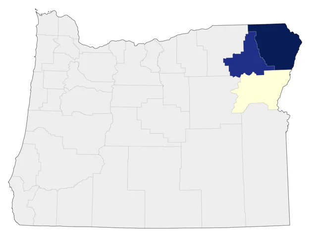 Spruce Grouse county map