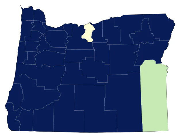 Steller's Jay county map