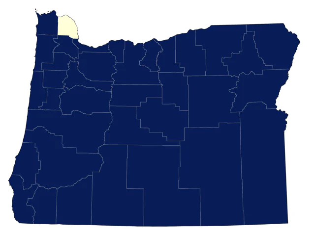Townsend's Solitaire county map