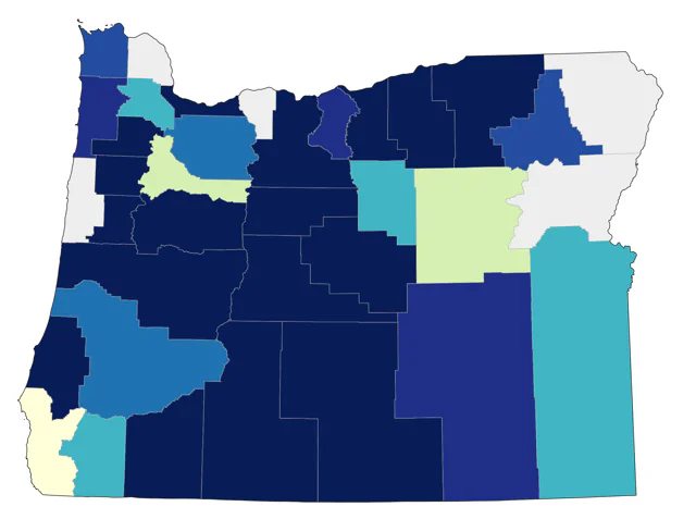 Tricolored Blackbird county map