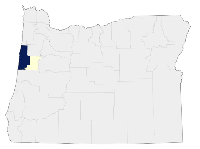 Tricolored Heron county map