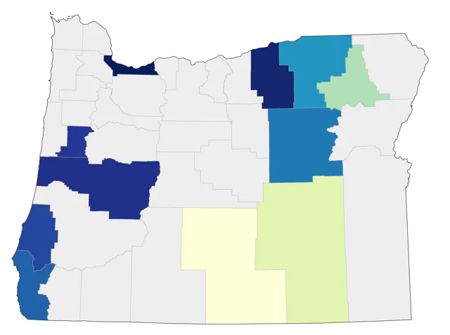 Upland Sandpiper county map