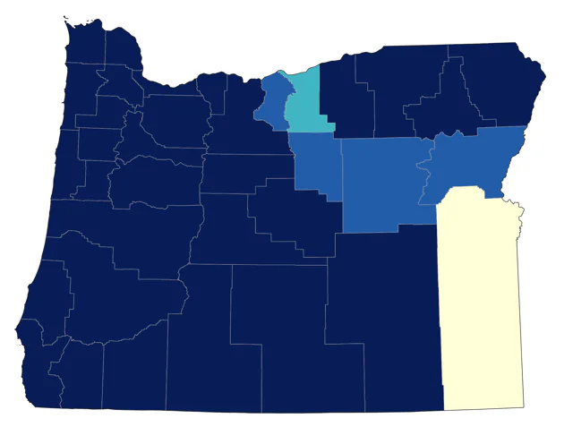 Varied Thrush county map