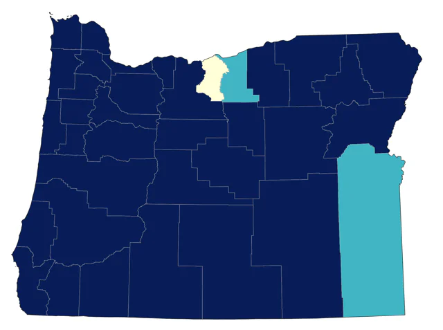 Western Flycatcher county map