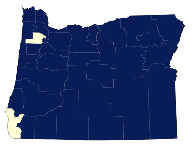 Western Kingbird county map