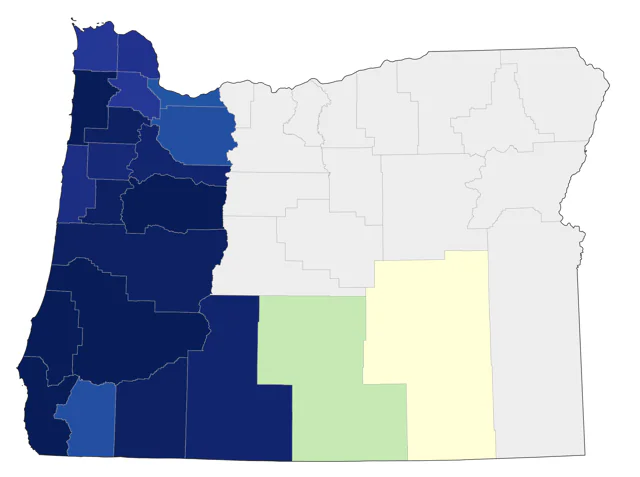 White-tailed Kite county map