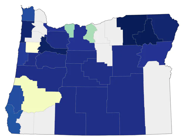 White-winged Crossbill county map