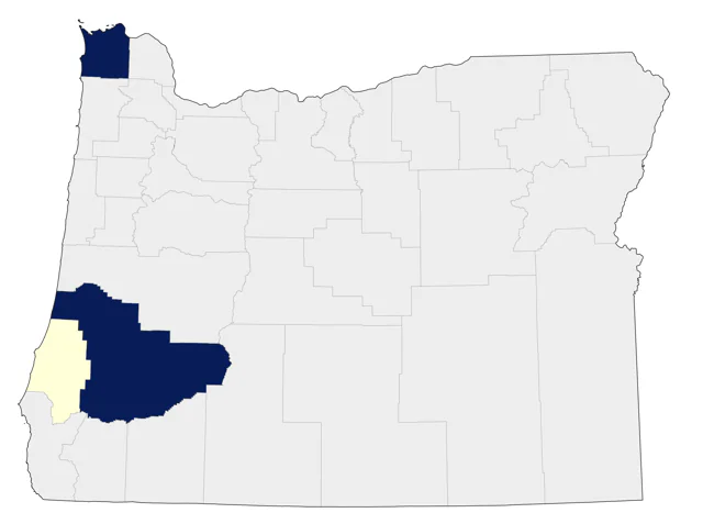 Wilson's Plover county map