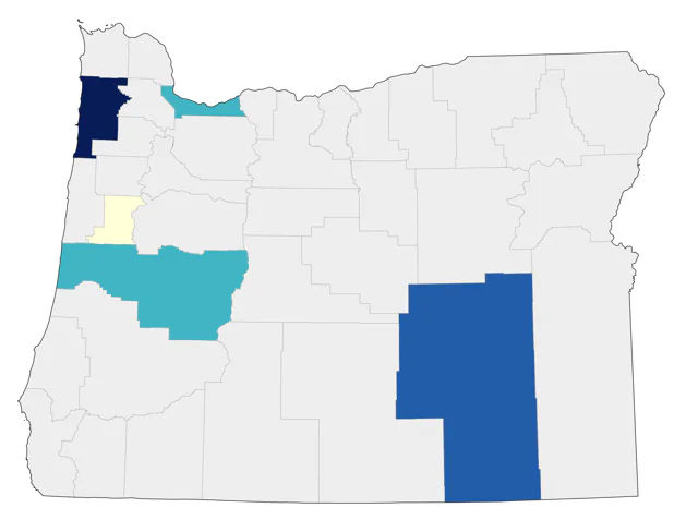 Winter Wren county map