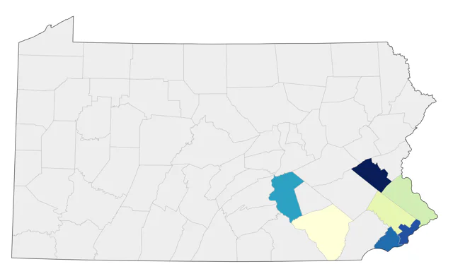 Allen's Hummingbird county map