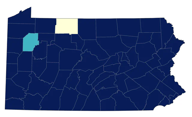 American Black Duck county map