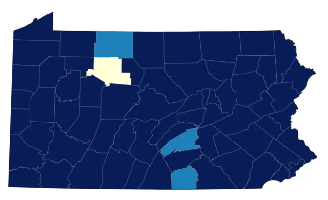 Bank Swallow county map