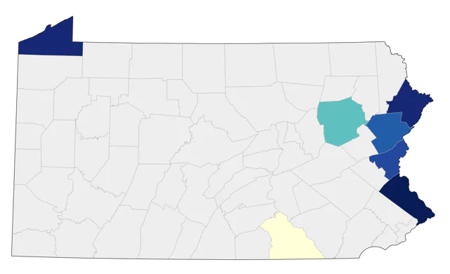 Barrow's Goldeneye county map