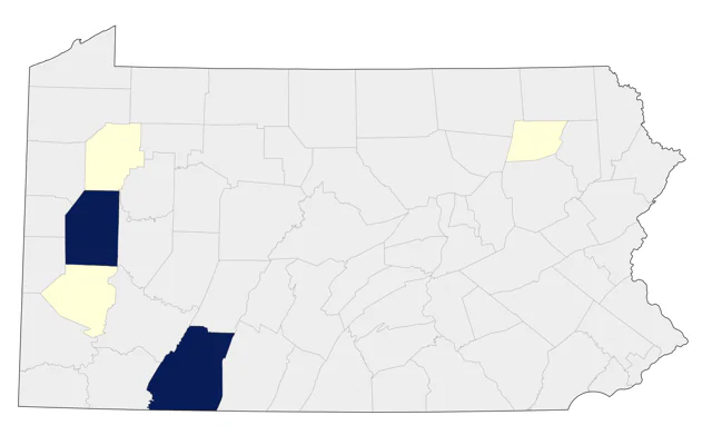 Black-capped Petrel county map