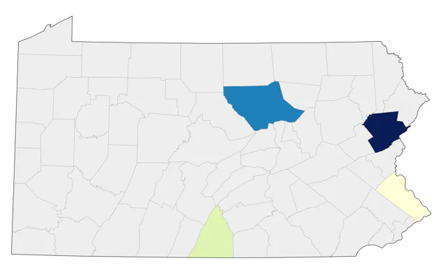 Black-chinned Hummingbird county map