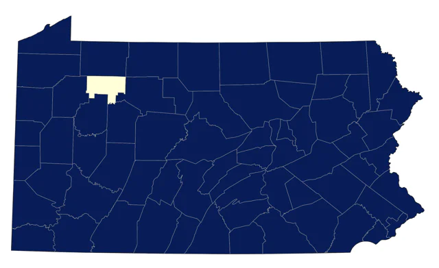 Blackpoll Warbler county map