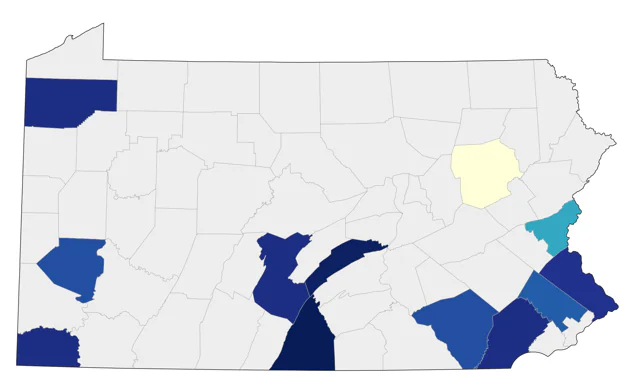 Bullock's Oriole county map