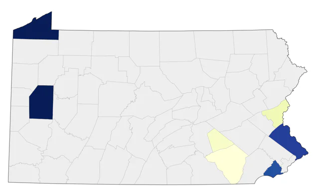 California Gull county map