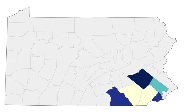 Calliope Hummingbird county map