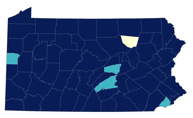 Cliff Swallow county map