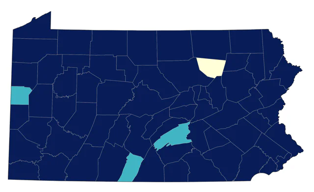 Common Nighthawk county map