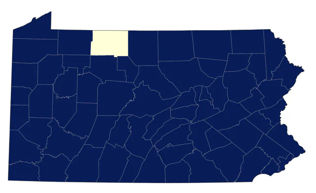 Cooper's Hawk county map