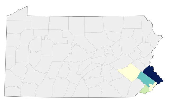Dovekie county map