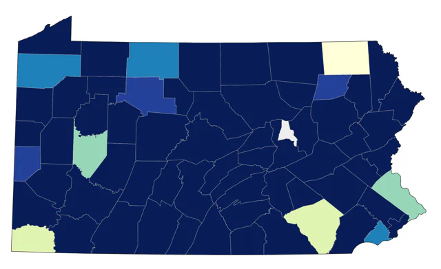 Eastern Whip-poor-will county map
